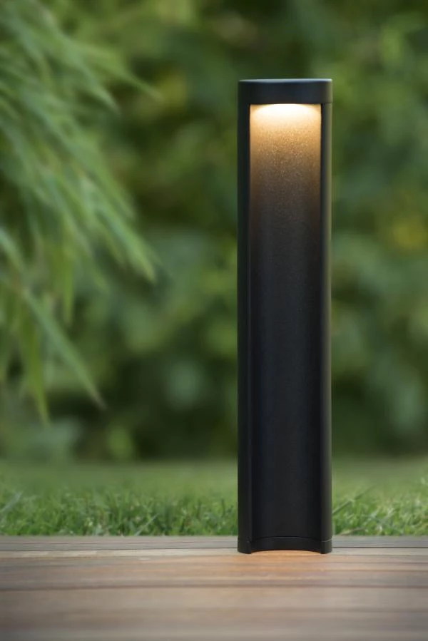 Lucide COMBO - Bollard light - Ø 9 cm - LED - 1x9W 3000K - IP54 - Black - ambiance 1